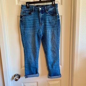 Judy Blue Cropped (Capri) Denim Jeans Size 13 light wash